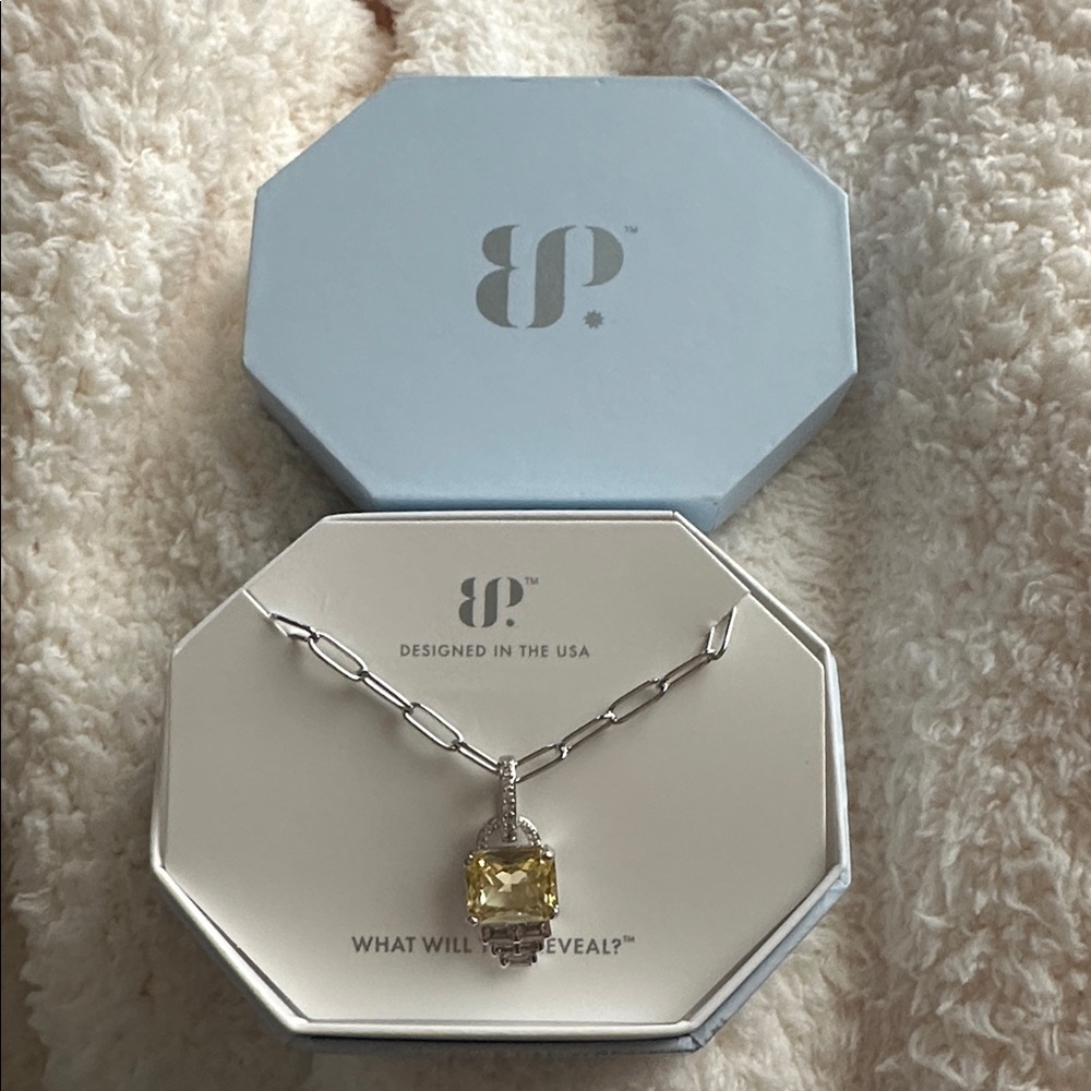 Bomb Party NK44471 You’re Incredible Lemon Cubic Zirconia Rhodium necklace